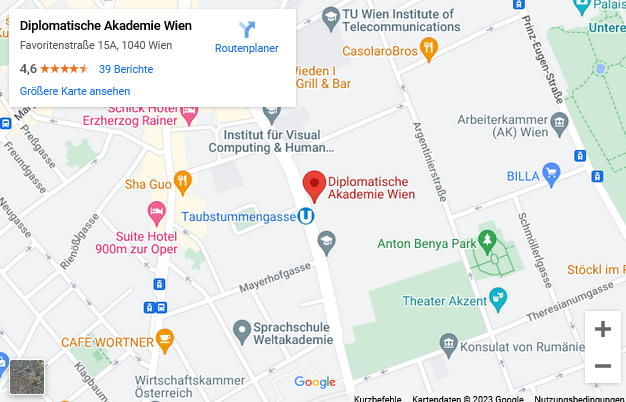 Google Maps - Diplomatische Akademie Wien